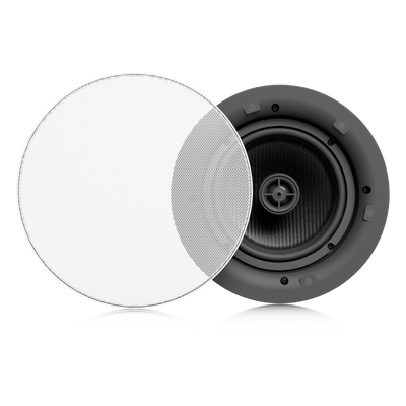 Altavoz Empotrable de Techo / Woofer 6.5" / Tweeter 1" Pivote ±15° / 130W / 8 Ohms / Cobertura Simétrica Axial 90° / NDAA Compliant