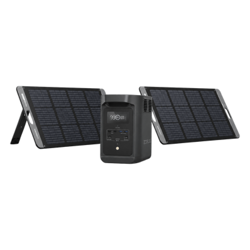 Kit de Energía Portátil / 980 Wh / Salida AC 500 W (X-Boost 650 W) / Panel Solar 200 W / Batería LiFePO4 / UPS Inteligente