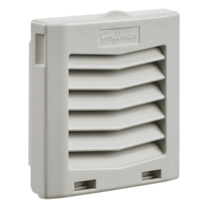 Rejilla de Escape para Ventilador con Filtro HG / Protección IP54 / Compatible con Ventiladores HF04 de 4 in (102 mm) / De Plástico / Color Gris Claro