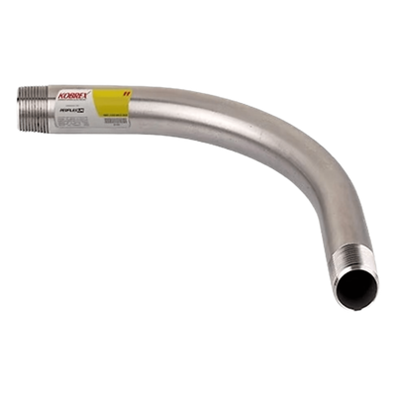 Codo para Conduit / Pared Gruesa 1" / Galvanizado en Zinc / Rosca Cónica / Etiqueta Amarilla