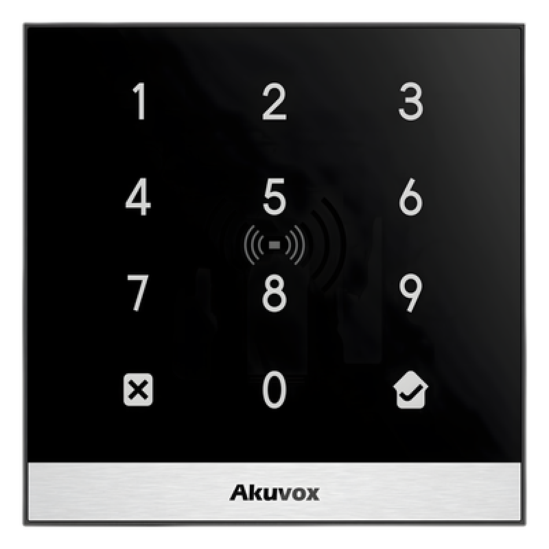 Teclado de Control de Acceso + Bracket de Instalación / Administración 100% en la Nube / Interfaz WEB / POE / Lector Prox 125 kHz / MIFARE 13.56MHz / NFC / APP Smart Plus / Control de 1 Puerta / PIN Para Visitas / IP65