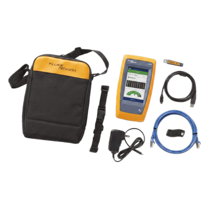 Calificador de Red y Wi-Fi / Verificación de Cables hasta 10GBASE-T / Análisis Wi-Fi 6E / Diagnóstico de Switch y PoE Clase 8 / Pantalla Multitáctil 800 × 480