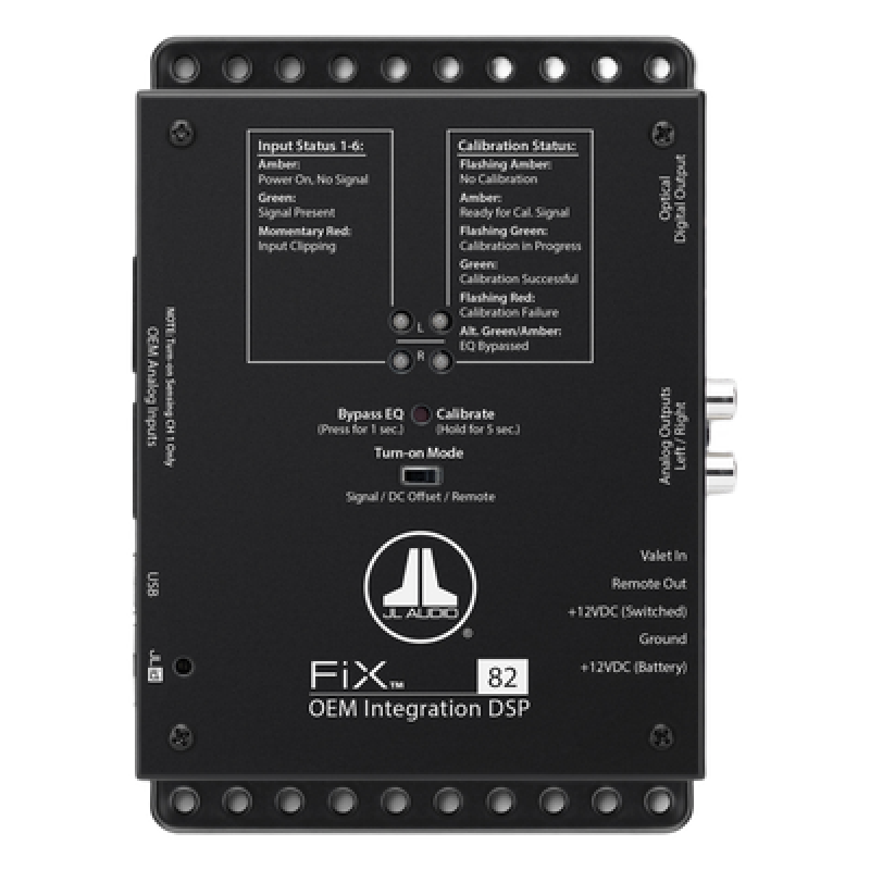Procesador DSP de Integración OEM / 8 Canales de Entrada / 2 Canales de Salida / Tecnología FiX™ / Corrección de Señal de Fábrica / Restauración de Graves y Agudos / Para Sistemas de Audio Automotriz
