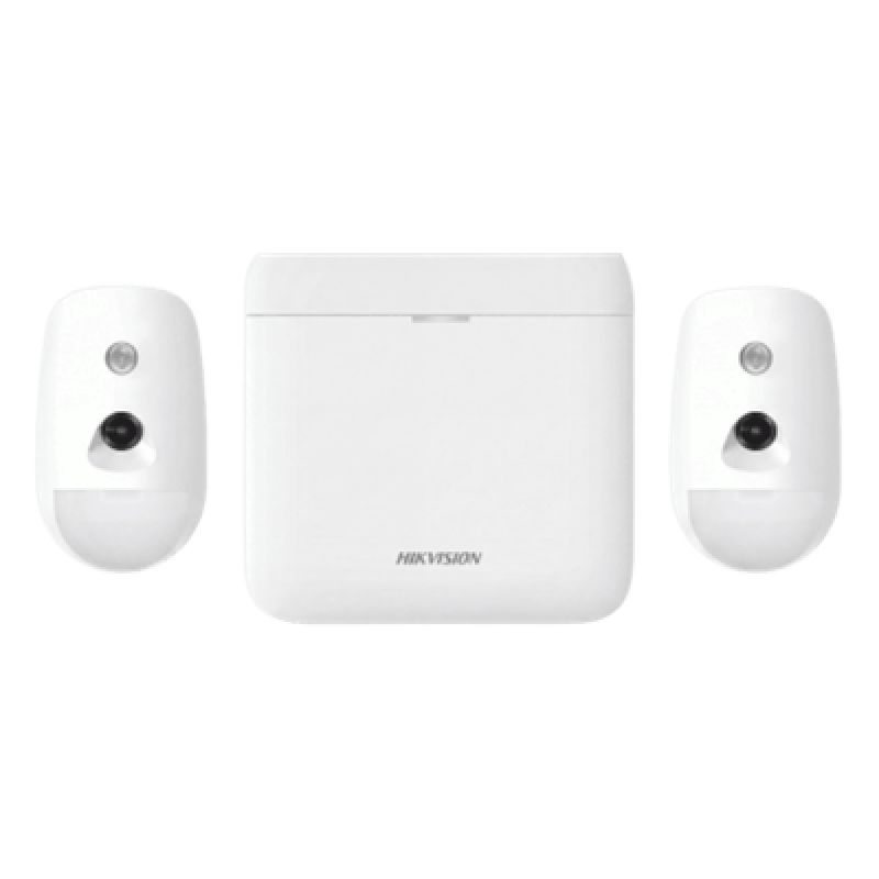 (AX PRO) KIT de Alarma AX PRO 96 Zonas / Incluye: 1 Hub 96 Zonas con GSM y Batería de Respaldo / 2 Detectores de Movimiento con Cámara (PIRCAM) / Compatible con Hik-Connect P2P