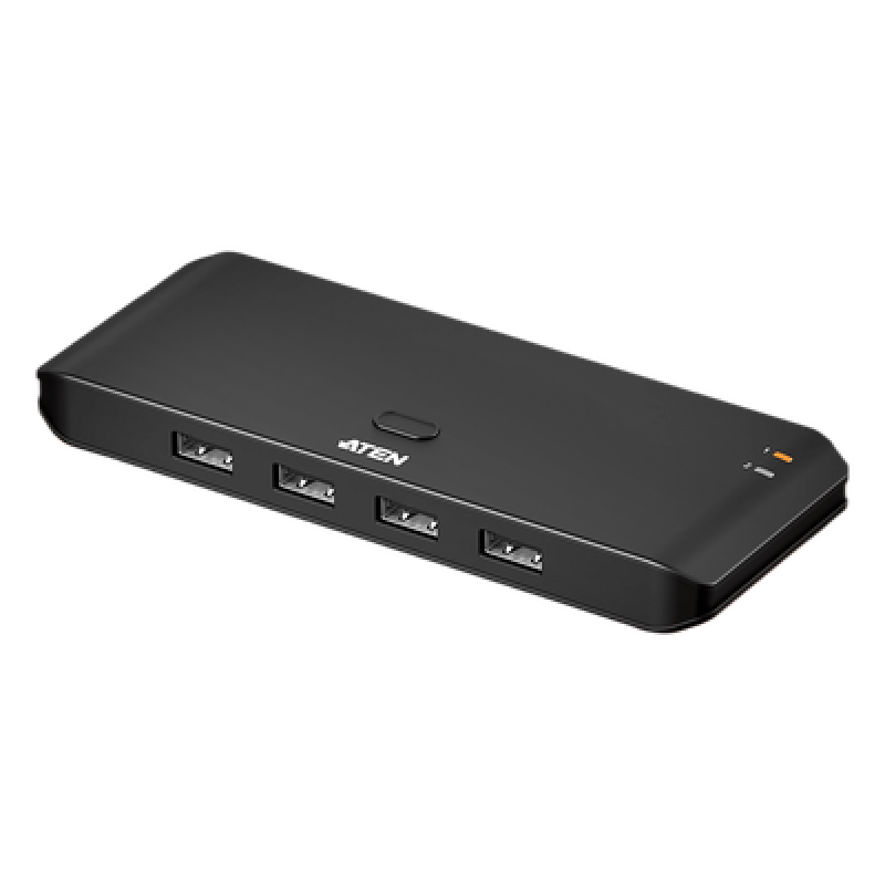 Switch USB Compartido / 2 Computadoras x 4 Periféricos / USB 2.0 480 Mbps / Conmutación por Botón / Plug-and-Play