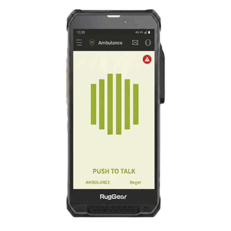 Radio PoC LTE / Pantalla HD+ 5.5" (14 cm) 500 Nits / Snapdragon 680 MCPTT / IP68 y MIL-STD-810H / Altavoz 103 dB / Android 14 / Licencia T.FLEX Smart 12 Meses