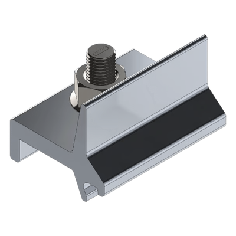 Abrazadera de Fijación / Aluminio Serie 6000 / N Rail 4.72 Horizontal a Vertical / Tornillería Inoxidable Incluida / 54 g