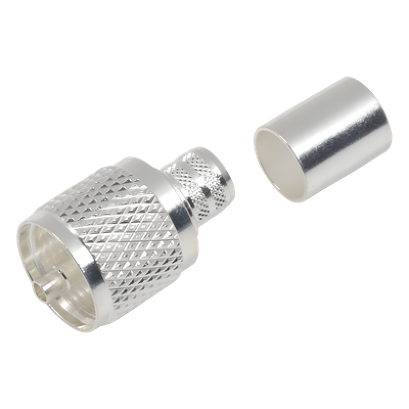 Conector UHF macho (PL-259) de anillo plegable para RG-8, BELDEN 8237, RG-213/U, 8267.