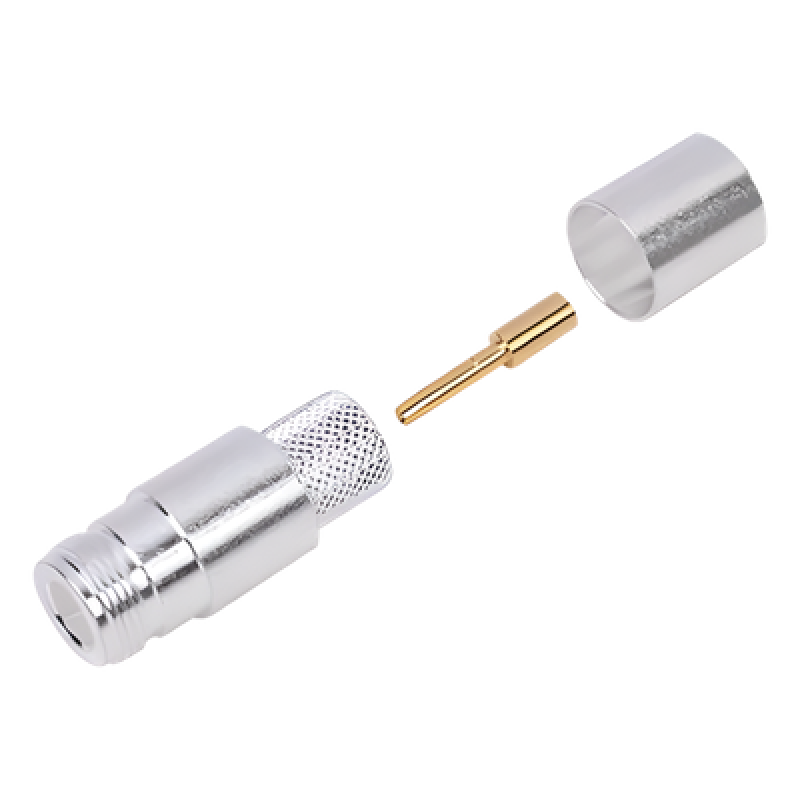 Conector N Hembra de Anillo Plegable para LP600, LMR-600, 7977A, CNT-600.