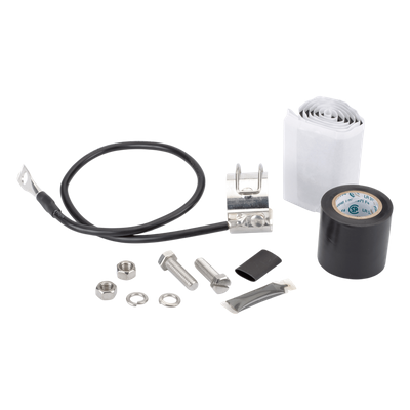 Kit de Aterrizaje para Cable Coaxial 7/8" / Conductor Calibre 6 / Longitud 609.6 mm (24") / Acero Inoxidable / Terminal 1 o 2 Puntos
