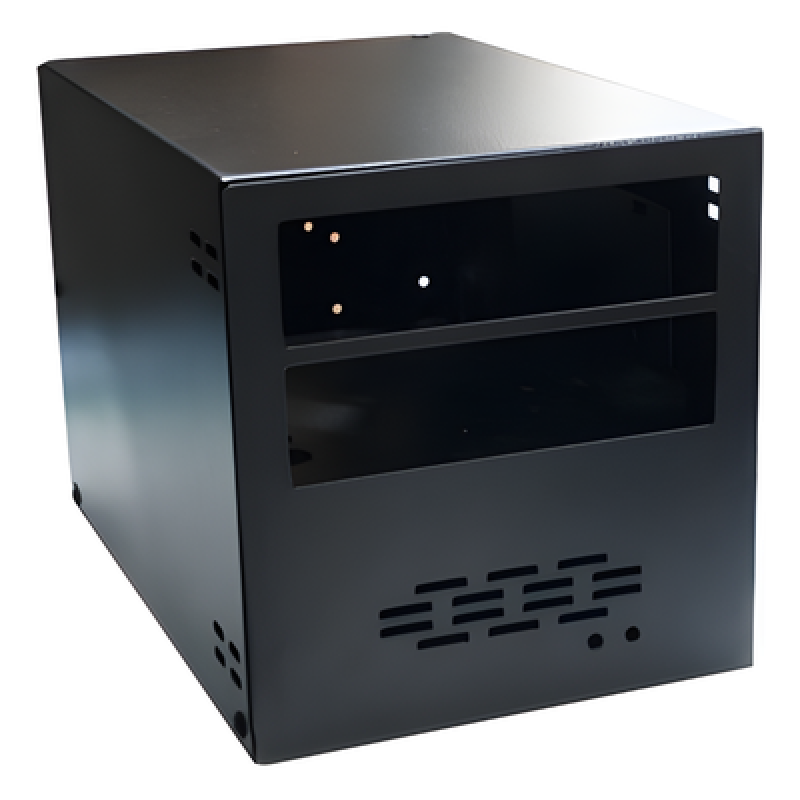 Gabinete para instalación de dos radios móviles Kenwood.