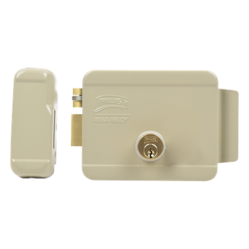 Cerradura Eléctrica / Doble Cerrojo / 12 VCC/VCA / Activación por Pulso 2 s / Izquierda / Exterior