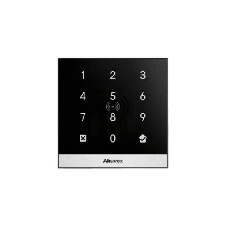 AKUVOX A02KIT Teclado de Control de Acceso + Bracket de Instalación / Administración 100% en la Nube / Interfaz WEB / POE / Lector Prox 125 kHz / MIFA