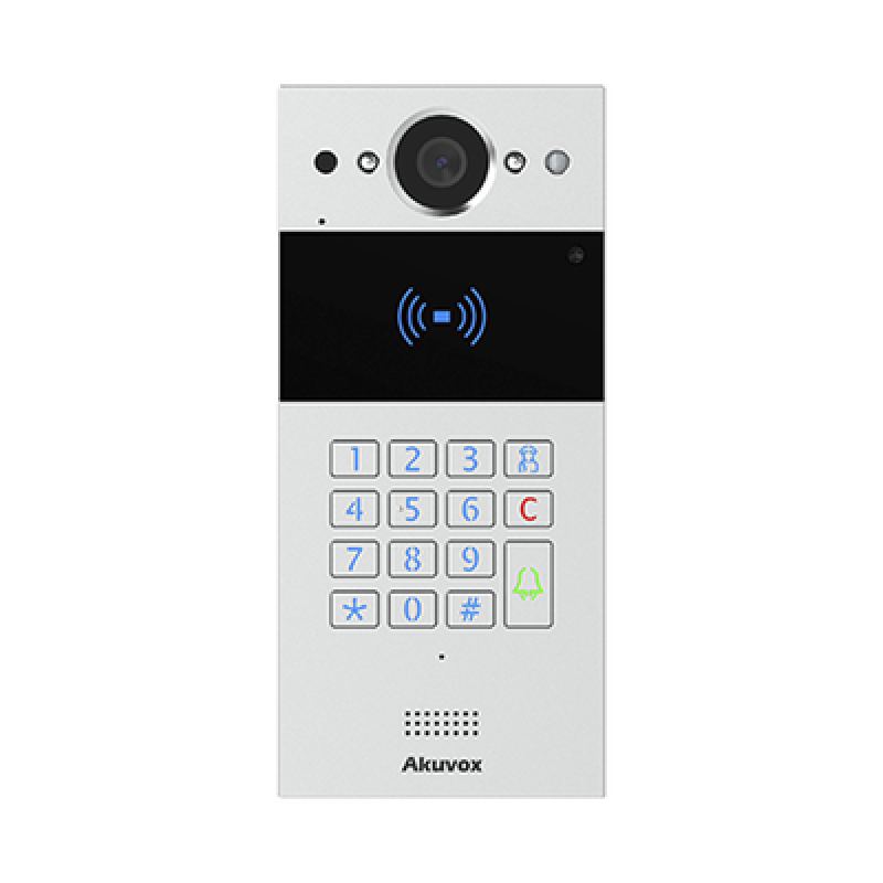 AKUVOX R20KSIP Videoportero SIP / Teclado y Lector de Tarjeta / Notificación App / Notificación Llamada Telefónica / Configuración en la Nube / POE /