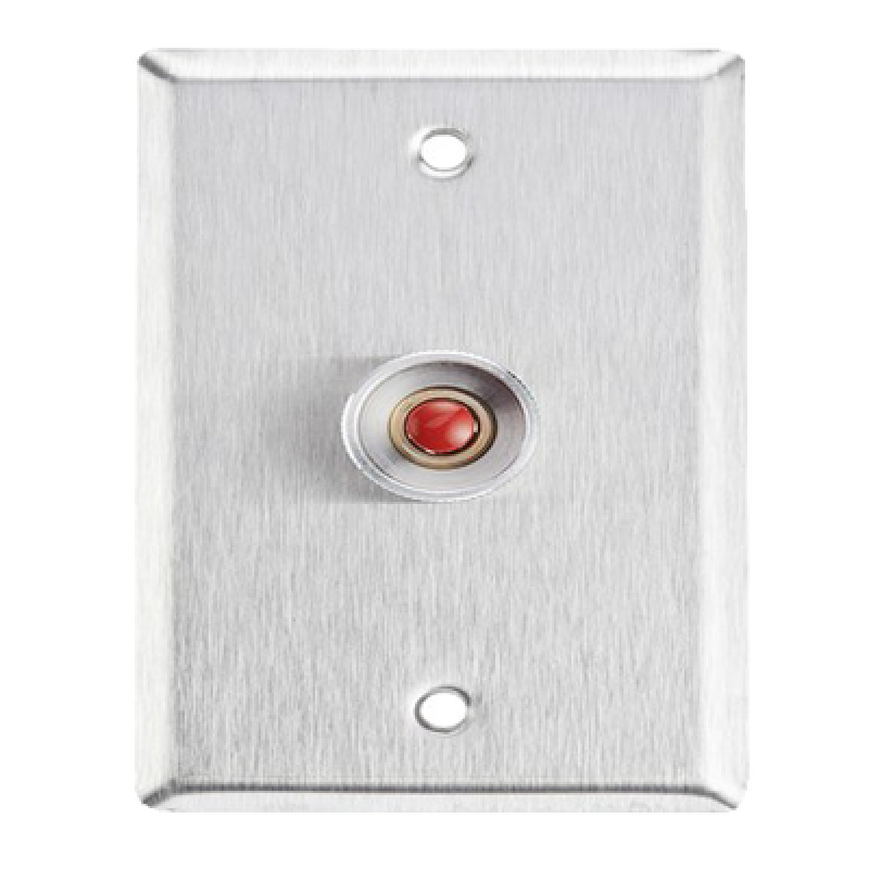 ALARM CONTROLS-ASSA ABLOY RP26 Botón de Pánico con Placa en Acero Inoxidable/ N.O.