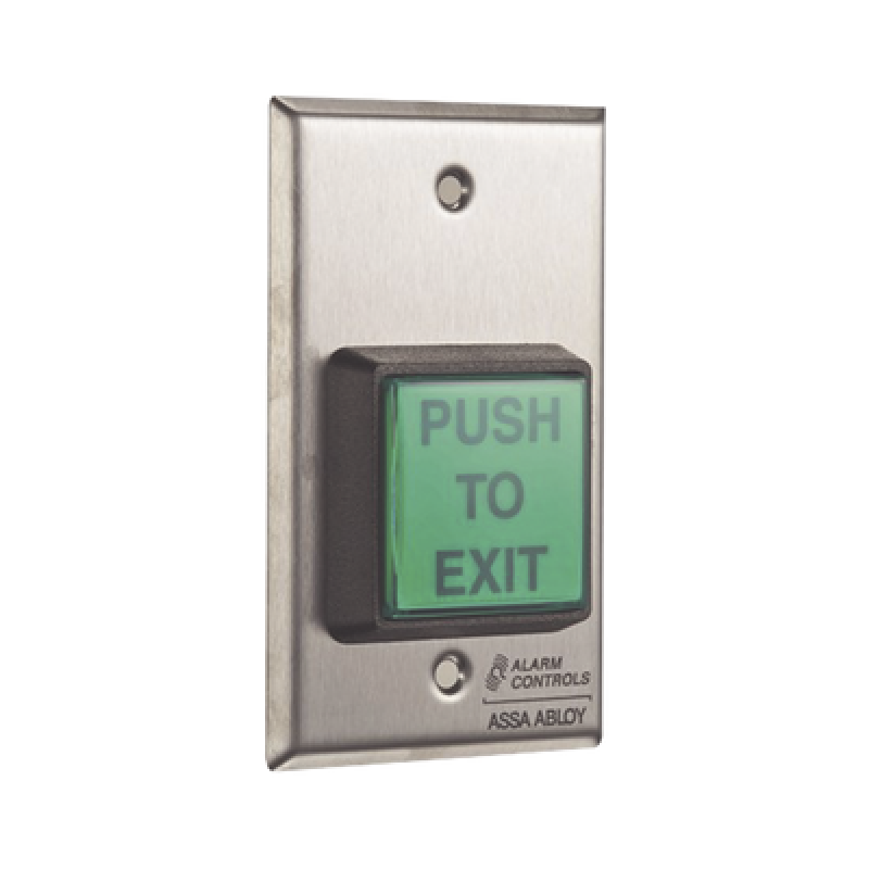 ALARM CONTROLS-ASSA ABLOY TS2 Botón de Salida de Acción Momentanea