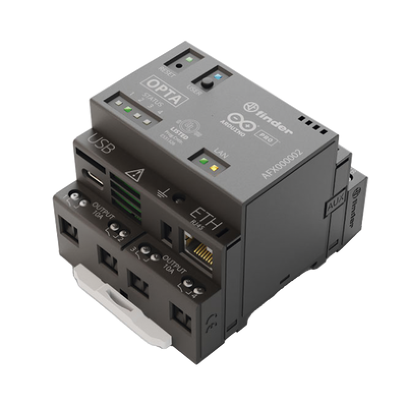 ARDUINO LLC AFX-00002 PLC Industrial Arduino Opta / Micro PLC IoT / Dual-core STM32H747XI / 8 Entradas Analógicas-Digitales / 4 Relés 10A / Ethernet /