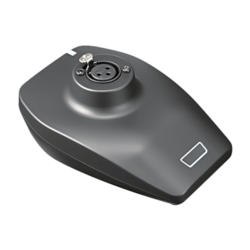 Transmisor de Micrófono de Mesa | System 20 PRO | Conector XLR-F para Micrófono Gooseneck | Batería de Ión-Litio | Pantalla OLED | USB Type-C | 10-20 Canales Simultáneos | AES128