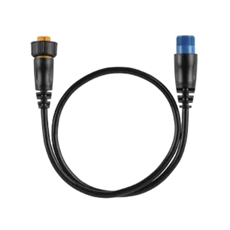 Cable adaptador para conectar un transductor de 8 pines con XID a un puerto de sonda de 12 pines a un dispositivo náutico compatible.