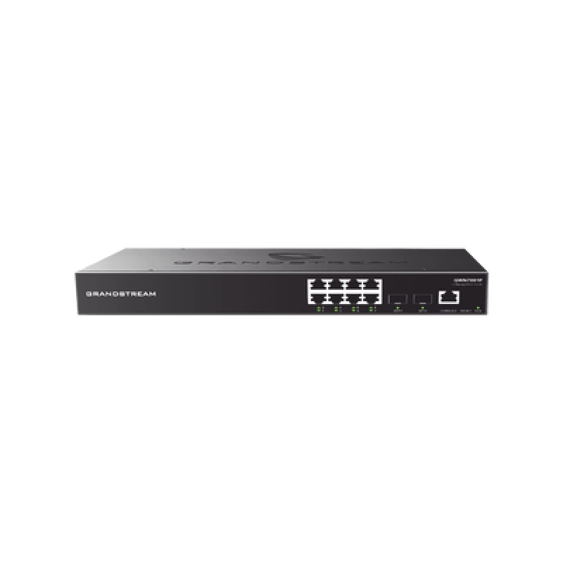 GRANDSTREAM GWN7801P Switch PoE+ Gigabit Administrable / 8 puertos 10/100/1000 Mbps + 2 Puertos SFP Uplink / Hasta 120W / Compatible con GWN Cloud.