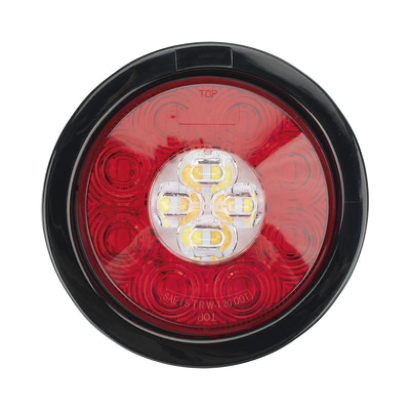 Plafón Circular de 5.4" Para Camiones de Transporte, 16 LED Ultra Brillantes, Color Rojo/Claro/Ambar