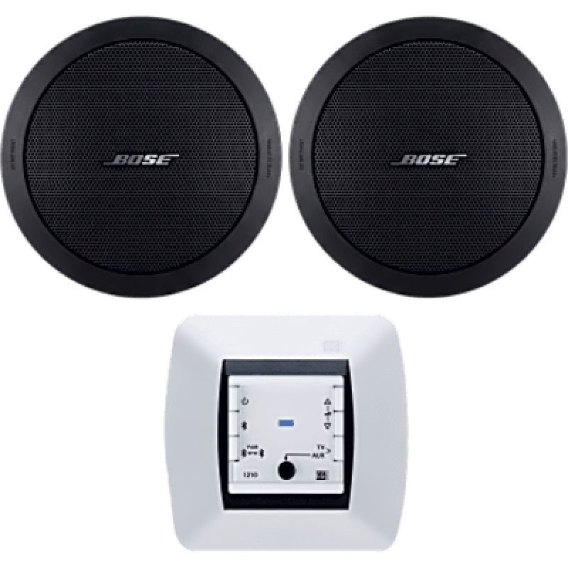 Kit de Audio Residencial | Mando Bluetooth EGI 121010H + Par de Bocinas de Techo BOSE FS2C | 2+2W RMS | 16Ω