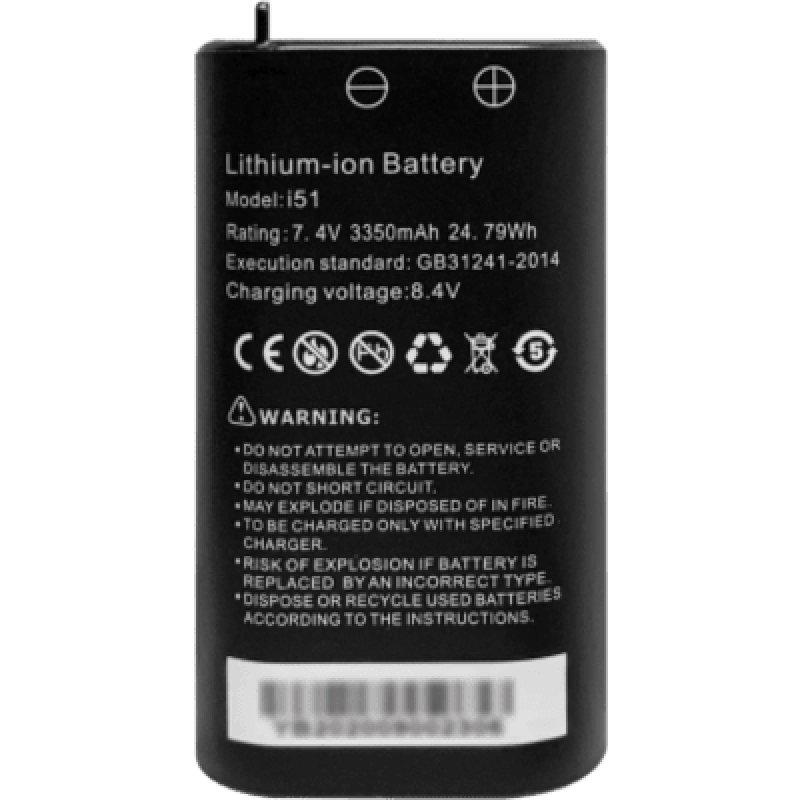 Batería Li-ion para tester de Video | Compatible con TPTURBOLITE y TPTURBOLITE (8K) | 7.4 V CC | 3350 mAh | 24.79 Wh | Voltaje de Carga 8.4 Vcc | 115 g (0.25 lb) | 74x38x21 mm (2.91x1.49x0.82 in) | Norma GB31241-2014.
