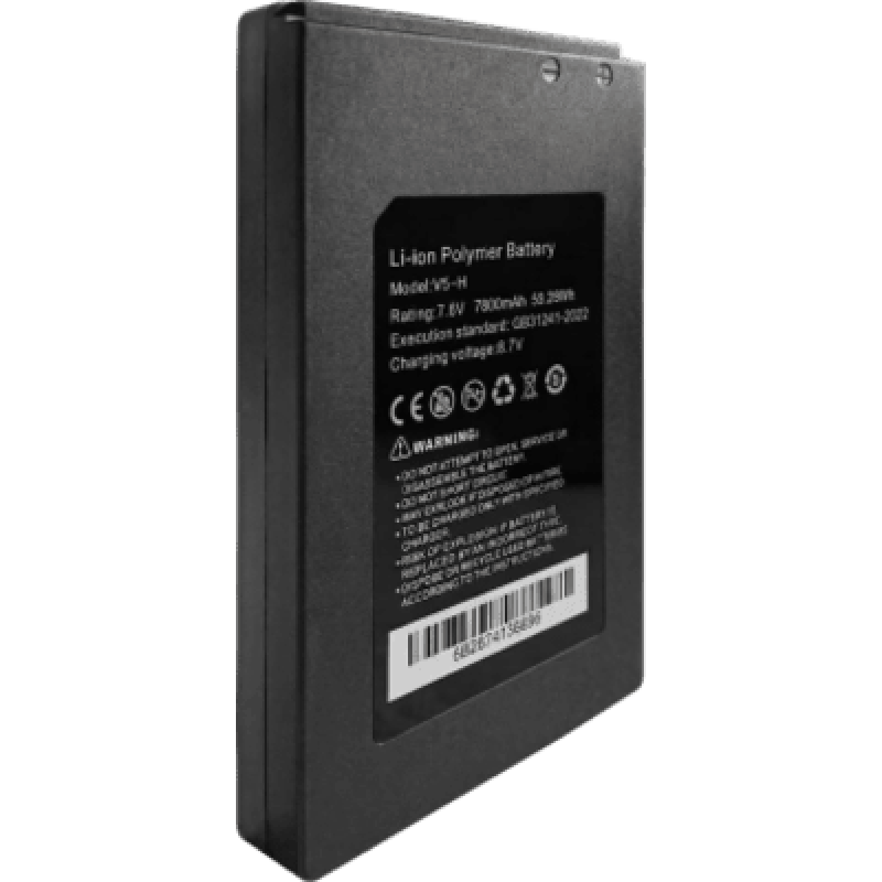 Batería Li-ion 7.6V para tester de Video | Compatible con TPTURBO8K y TPTURBO8KPLUS | 7800mAh 59.28Wh | Voltaje de Carga 8.7V | Dimensiones 122x74x14 mm (4.8x2.91x0.55 in) | Peso 260 g (0.57 lb) | Estándar GB31241-2014