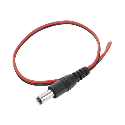 Cable Pigtail DC / Conector Macho 5.5 x 2.1 mm / Calibre 22AWG / 28.5 cm / Polarizado / 12 VCC
