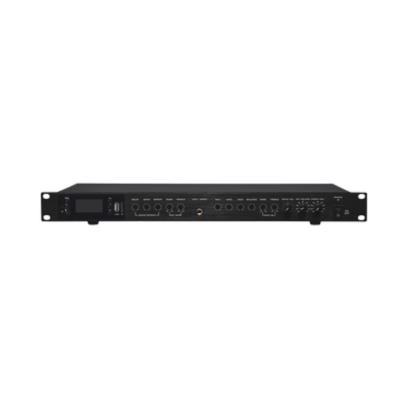 Amplificador de Audio con 2 Bocinas OL-5WT | 2 x 60W | Baja Impedancia 4 - 8Ω | Reproductor Bluetooth, USB, SD | Efectos Integrados Delay, Echo, Repeat