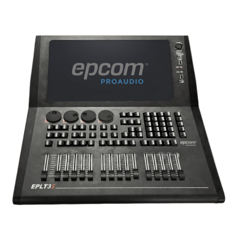 Consola de Control de Iluminación Profesional / 4 Universos DMX Nativo / 32 Universos Expandibles / 15 Faders de Reproducción / Pantalla Táctil 15.6 pulgadas / 4GB RAM + 128GB SSD / Linux OS Integrado