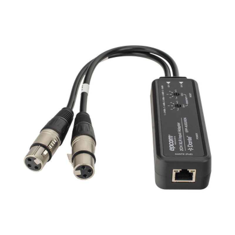 Extensor de Audio / 2 Canales XLR Balanceada/No Balanceada / Salida Digital Dante® / Latencia 1/2/5 ms / Ancho de Banda 100 Mbps / PoE y USB-C