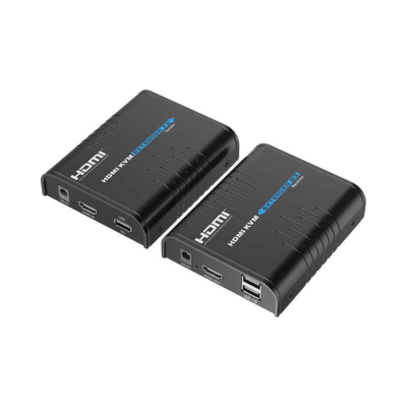 EPCOM TITANIUM TT373KVM4.0 Kit extensor KVM (HDMI y USB) hasta 120 metros | Resolución 1080P @ 60 Hz | Soporta STP y UTP CAT6 | Soporta Switch Gigabit