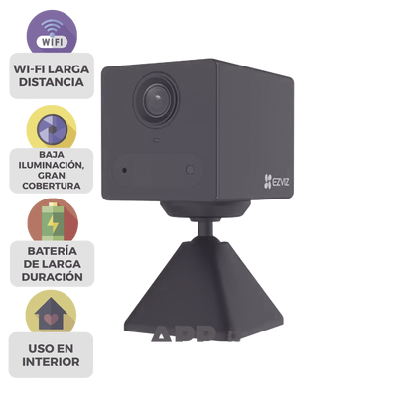 Mini Cámara IP Wi-Fi / Con Batería Recargable (Cero Cables) / 2 Megapíxel / Uso en Interior / Audio de Dos vías / Grabación en la Nube / Base Magnética Para Adherirla a Superficies Metálicas