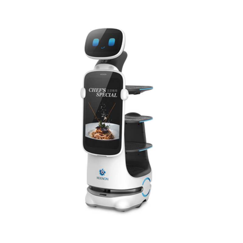 KEENON T10LS Robot de Servicio Dinerbot T10 / Entregas y Publicidad Multimodal / Autonomía 8 Horas / Carga 40 kg (88 lbs) / Pantalla Táctil 11.6" / Ev