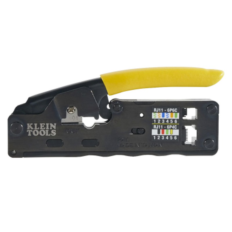 Ponchadora/Pelacables/Cortacables / Matraca ciclo completo / RJ45-RJ11/12 / Cat3-Cat5e-Cat6 / Compacta ergonómica