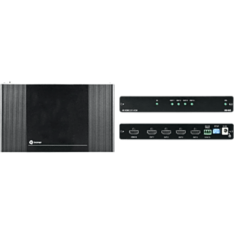 Distribuidor Amplificador HDMI 1:4 | 4K@60Hz (4:4:4) | HDR10 | HDCP 2.2 | Ancho de Banda 17.82 Gbps | Manejo Inteligente EDID | RS-232 | Mega TOOLS™