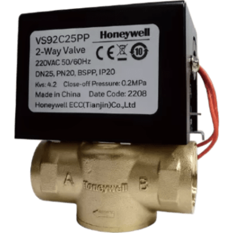 Válvula de control eléctrica de 3 vías tipo bola para fan coil, 220 V CA, DN15 (1/2"), conexión NPT
