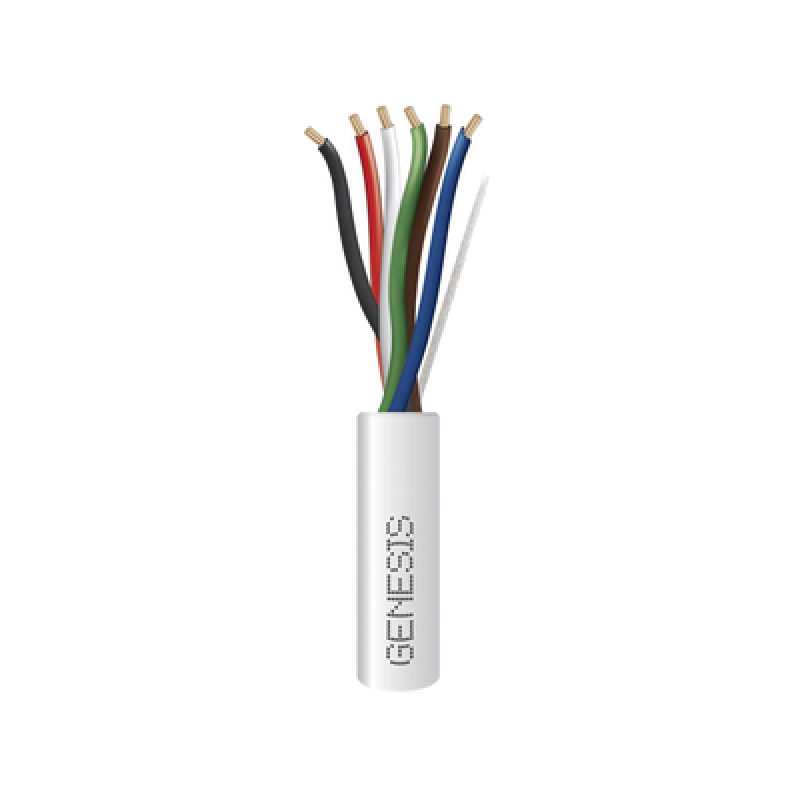 GENESIS 2106-1101/1000 Bobina de 305 Metros (1000 Pies) / Cable de Cobre / 6 x 22 AWG / Riser / Tipo CMR-CL3R / Para Aplicaciones de Control de Acceso
