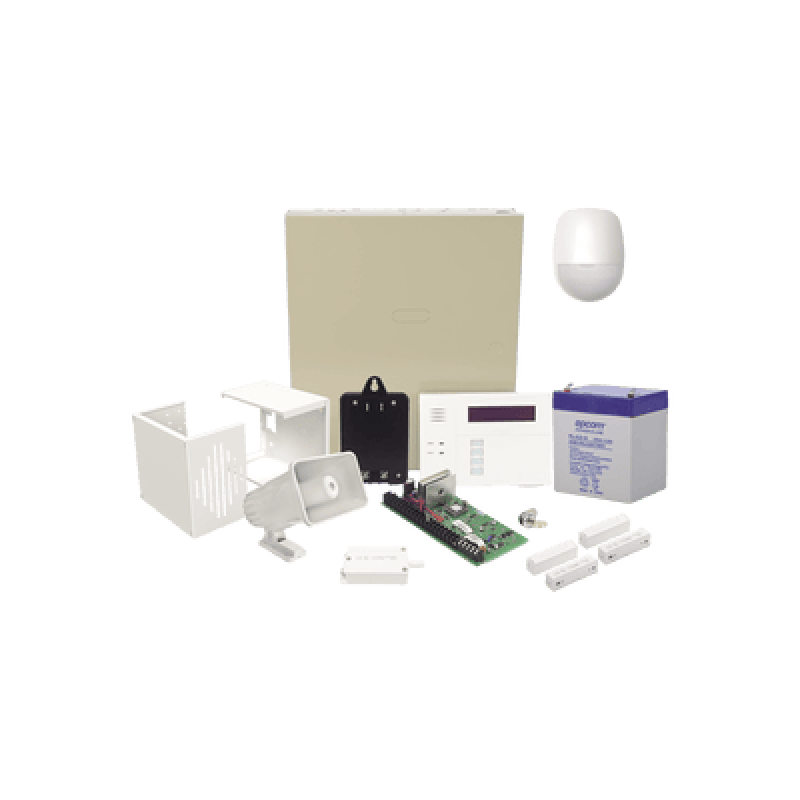 HONEYWELL HOME RESIDEO VISTA48ECO/6160RF Kit Cableado con VISTA48/6160RF, Batería, Transformador, Sensor Pir, Contactos Magnéticos, Sirena, Gabinete d