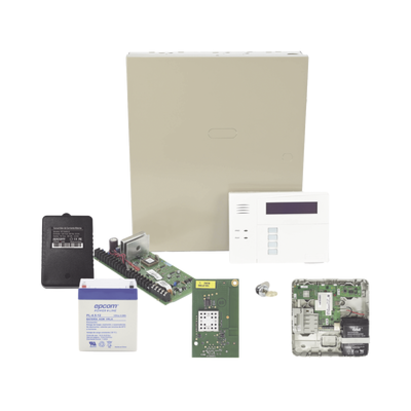 Panel de Alarma VISTA48LA con Comunicador Dual LTEMPA, tarjeta WiFi, Batería y Transformador