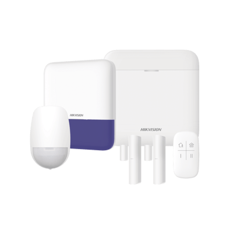 HIKVISION AXPRO-KIT-GSM (AX PRO) KIT de Alarma AX PRO con GSM (3G/4G) / Incluye: 1 Hub con bateria de respaldo / 1 Sensores PIR / 2 Contactos Magnétic