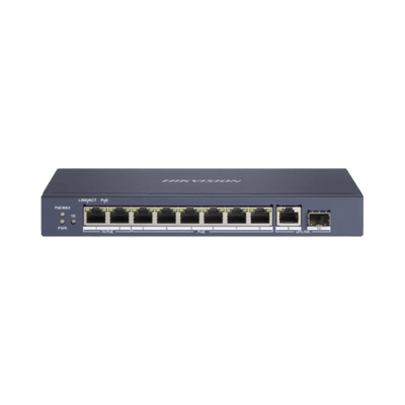 HIKVISION DS-3E0510HP-E Switch PoE+ / No Administrable / 7 Puertos 1000 Mbps 802.3 af/at (30 W) / 2 Puertos 1000 Mbps Hi-PoE (90 W) / 1 Puertos 1000 M