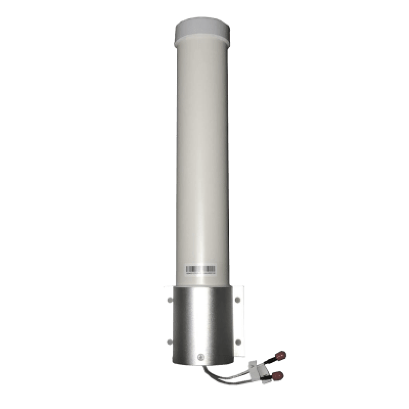 Antena Omnidireccional / 360° Cobertura / 5 GHz / 11 dBi Ganancia / Polarización Dual / IP65 / Montaje en Poste / SMA Macho