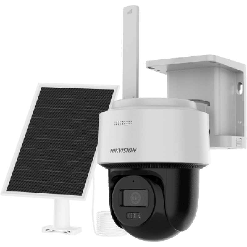 HIKVISION DS-2CFSP4/4G/LA Kit Solar IP All in One / AOV / PT IP 4 Megapixel / Lente 2.8 mm / Panel Solar + Batería de Respaldo de Litio (9000 mAh) / C