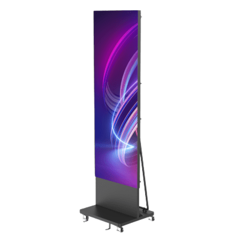 Poster LED de Piso / Pixel Pitch 1.8 mm / Modular (Puede Crecer con Mas Posters) / Case para Transporte / Uso en Interior / Calidad de Video Destacada