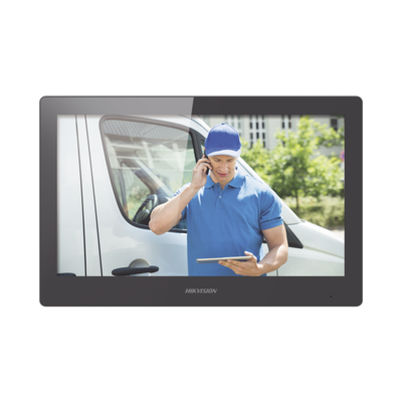 HIKVISION DS-KH8520-WTE1 Monitor Touch Screen 10" para Videoportero IP / Estético / Video en Vivo / WiFi / Apertura Remota / llamada entre monitores /