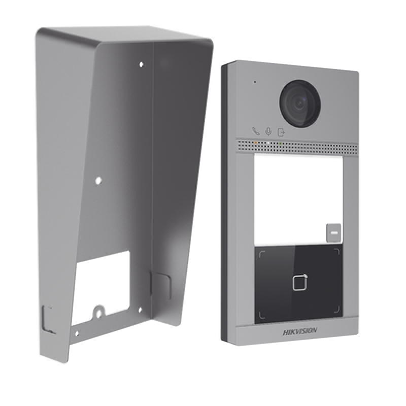HIKVISION DS-KV8113-WME1(C)/IK Kit Videoportero + Carcasa protectora IP 2 Megapixel / Llamada y Apertura Remota desde App Hik-Connect / PoE / Exterior