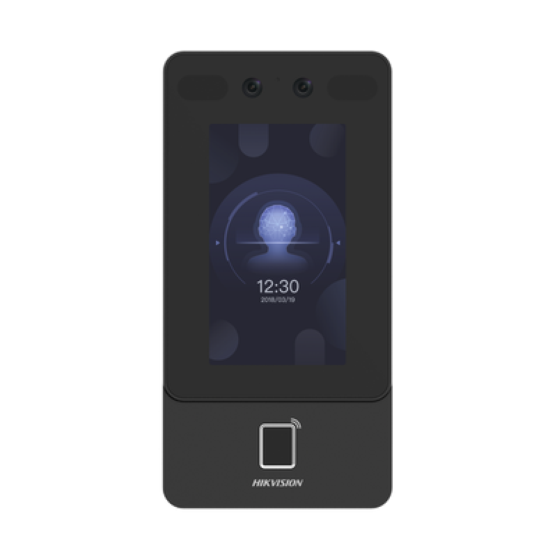 Terminal de Control de Acceso Facial / Reconocimiento 1,500 Rostros / Lector MIFARE 13.56 MHz / Cámara Dual 2 MP / Pantalla Táctil 4.3" / PoE y Wi-Fi / IP65 / -30°C a 60°C (-22°F a 140°F)