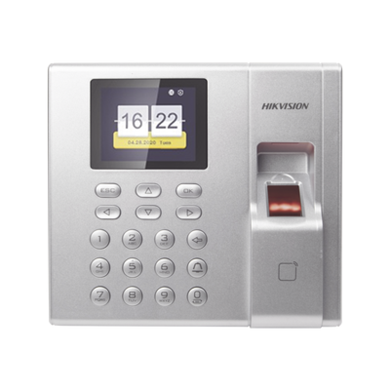 HIKVISION DS-K1T8003EF Terminal de Control de Acceso y Asistencia compatible con APP Hik-Connect (P2P) / Lectura de Huella y de Tarjetas EM / Soporta